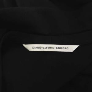 DIANE von FURSTENBERG 半袖ワンピース シルク ロング マーメイド リボンベルト付き 2 ブラック