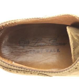 Loro Piana レースアップシューズ ウイングチップ スエード 25.5cm ブラウン
