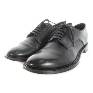 レースアップシューズ プレーントゥ レザー 6 ブラック