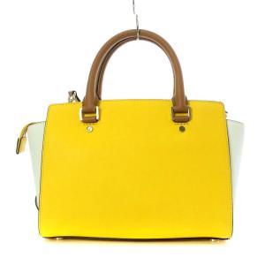 MICHAEL KORS SELMA トートバッグ ショルダーバッグ 2way バイカラー 黄色 イエロー 白 ホワイト 30T4MLMS2T