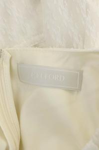 CELFORD 21AW 石井美保 × アンドロージー &ROSY コラボ ドビーシフォンワンピース 長袖 ロング フレア ギャザー 36