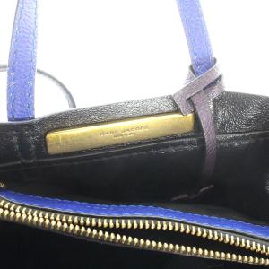 MARC JACOBS グラインド ショルダーバッグ ハンドバッグ 2way レザー ブルー