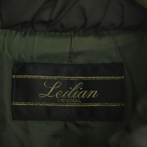 Leilian ダウンコート アウター ジップアップ ロング 9 ダークグリーン