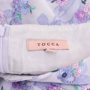 TOCCA 20SS FLOWER SHOWER ワンピース ロング 花柄刺繍 フレア 6 ラベンダー