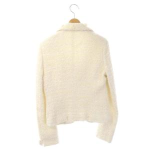 TO BE CHIC ツイードジャケット テーラード 花刺繍 レース 42 白 ホワイト