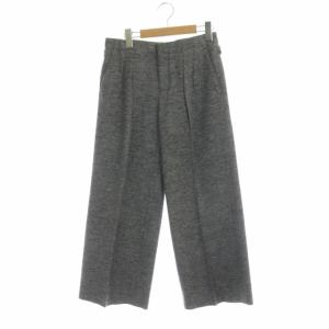 ワイドパンツ ツイード タック センタープレス 36 グレー