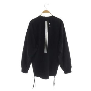 adidas × HIKE プルオーバートップス カットソー 3本ライン ロゴプリント M ブラック GK4264