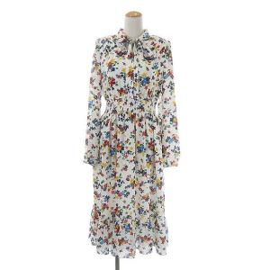 SAILING FLORAL SMOCKED DRESS 花柄 S マルチカラー