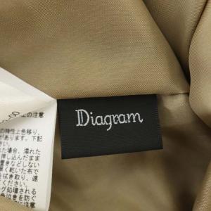Diagram GRACE CONTINENTAL 20AW ヘムフレアボウタイワンピース ひざ丈 長袖 36 ベージュ ブラック