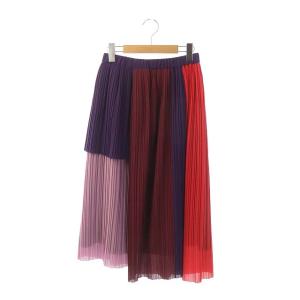 20AW スカート プリーツ イレギュラーヘム 36 マルチカラー