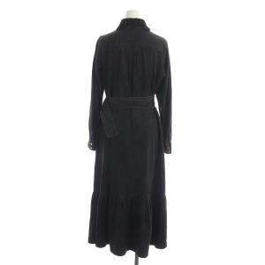 Diagram GRACE CONTINENTAL 20AW デニム刺繍ワンピース 長袖 ロング フレア ベルト付き 36 ダークグレー