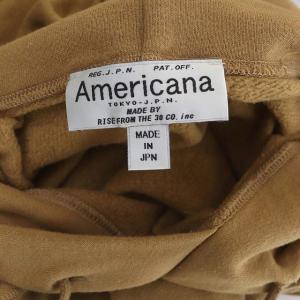 AMERICANA サイドジップ フード スウェットワンピース ロング 長袖 キャメル