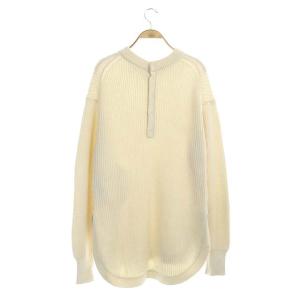 Spick&Span 21SS ラウンドヘム畦プルオーバー ニット セーター 長袖 クルーネック F ホワイト