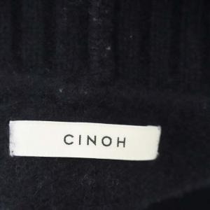 CINOH ドゥーズィエムクラス取扱い ウール オーバーサイズタートル ニット 長袖 38 ネイビー