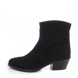 SARTORE ドゥーズィエムクラス取り扱い ウエスタンショートブーツ スエード 35 ブラック