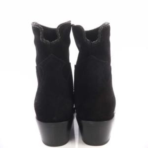 SARTORE ドゥーズィエムクラス取り扱い ウエスタンショートブーツ スエード 35 ブラック