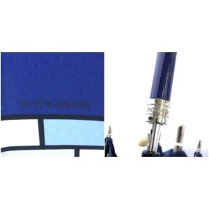 YVES SAINT LAURENT 雨傘 ブルー