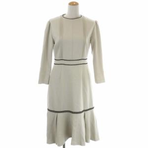 ワンピース レース 切替 38 グレージュ