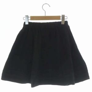 PRADA ミニスカート プリーツ フレア シルク 36 黒 ブラック 21H736