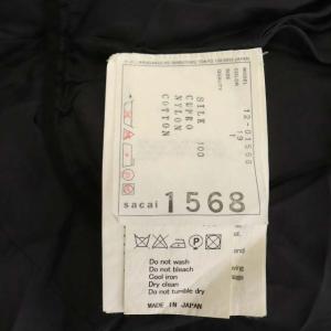 sacai シフォンレースブラウス シースルー フリル シルク 1 ブラック