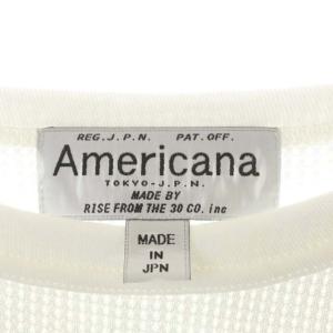 AMERICANA 22SS ワッフルラグランTシャツ カットソー 長袖 プルオーバー ホワイト
