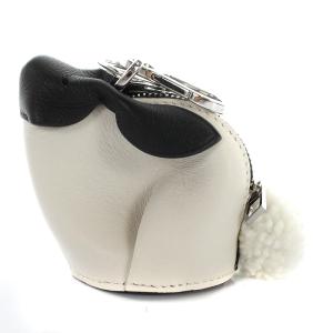 Bunny charm コインケース うさぎモチーフ レザー 白