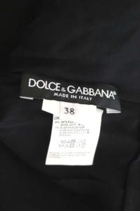 DOLCE&GABBANA フラワーレースワンピース フレア ミニ ノースリーブ 38 ダークグリーン ブラック
