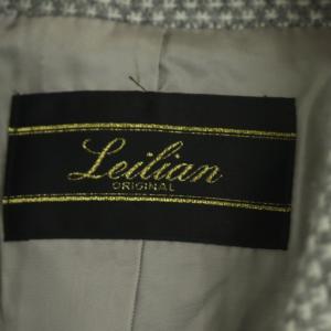 Leilian カシミヤ ツイードコート ステンカラーコート 9 グレー