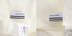BORDERS at BALCONY SABRINA TOP ブラウス シャツ フリル 七分袖 38 オフホワイト