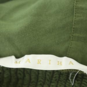 MARIHA ワンピース フレア ギャザー グリーン