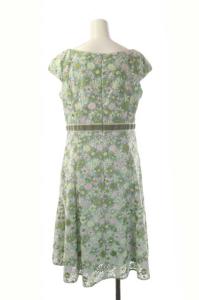 TOCCA 25th Anniversary FIELD CHICKWEED ドレス 総刺繍ワンピース 膝丈 ノースリーブ 花柄 ラメ