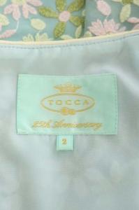 TOCCA 25th Anniversary FIELD CHICKWEED ドレス 総刺繍ワンピース 膝丈 ノースリーブ 花柄 ラメ