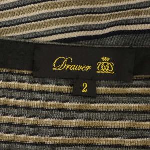 Drawer ワンピース ボーダー フレア 2 ブラック