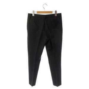 Deuxieme Classe ウール テーパードパンツ スラックス クロップド センタープレス 36 ダークグレー