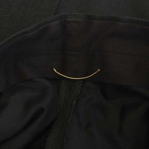 Deuxieme Classe ウール テーパードパンツ スラックス クロップド センタープレス 36 ダークグレー