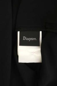 Diagram GRACE CONTINENTAL 総レースシャツワンピース ロング フレア 長袖 シアー 36 ブラック