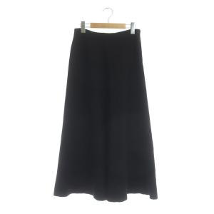 KNIT SKIRT ニットスカート ロング フレア 02 ブラック