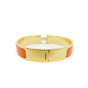HERMES バングル クリックH ゴールド色 オレンジ