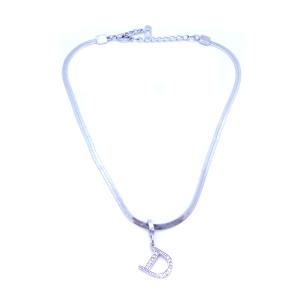 Christian Dior ネックレス アクセサリー Dロゴ シルバー色