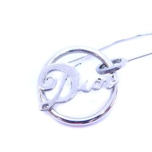 Christian Dior ピアス アクセサリー Diorサークルロゴ  シルバー色