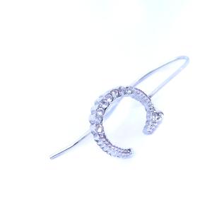 Christian Dior ピアス アクセサリー ラインストーン CDロゴ シルバー色