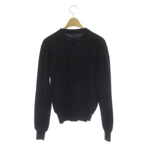 Maison Margiela 21AW エルボーパッチニット  クルーネック ウール S  ブラック