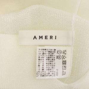 Ameri VINTAGE 20SS LAME TANK VEST SET TOP シアー フレンチスリーブ F ホワイト