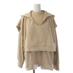 21SS 3WAY LAYERED HOODIE パーカー レイヤード フーディー ショート丈 半袖