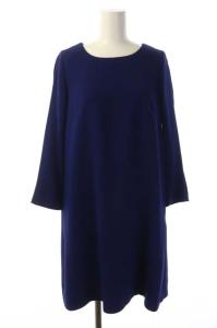 Diagram GRACE CONTINENTAL ラウンドヘムワンピース ミニ 長袖 36 青 ブルー