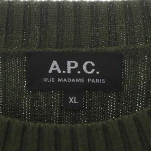 A.P.C. ロンハーマン別注 21AW ミリタリー ニット 長袖 プルオーバー XL カーキ