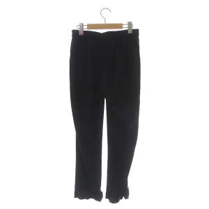TO BE CHIC 22SS バックリボン テーパードパンツ タック 38 ブラック