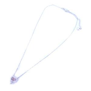 SWAROVSKI スパークリングダンスハート ネックレス ストーン ピンク シルバー色
