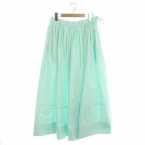 ウェストコードギャザースカート コットン 36 ミントグリーン