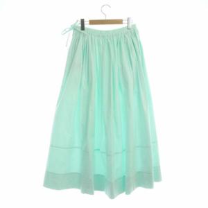 Drawer ウェストコードギャザースカート コットン 36 ミントグリーン